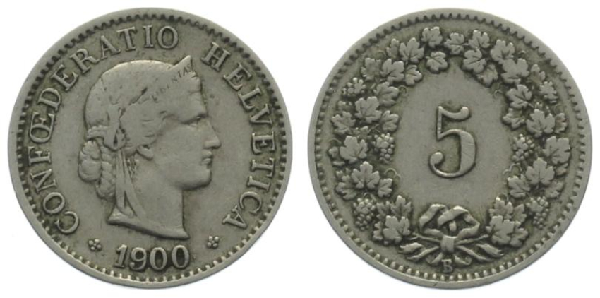 5 Rappen 1900 B